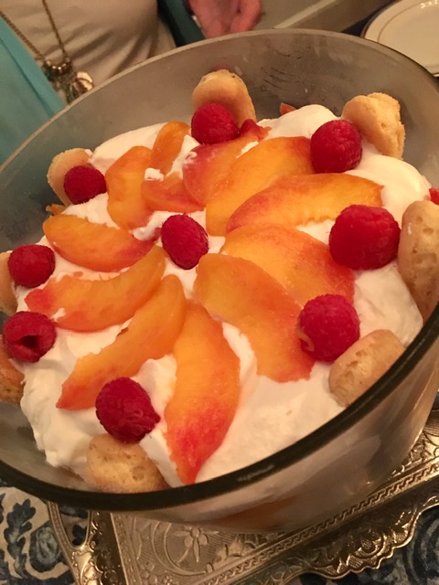 Charlotte Russe Russian trifle peaches cream